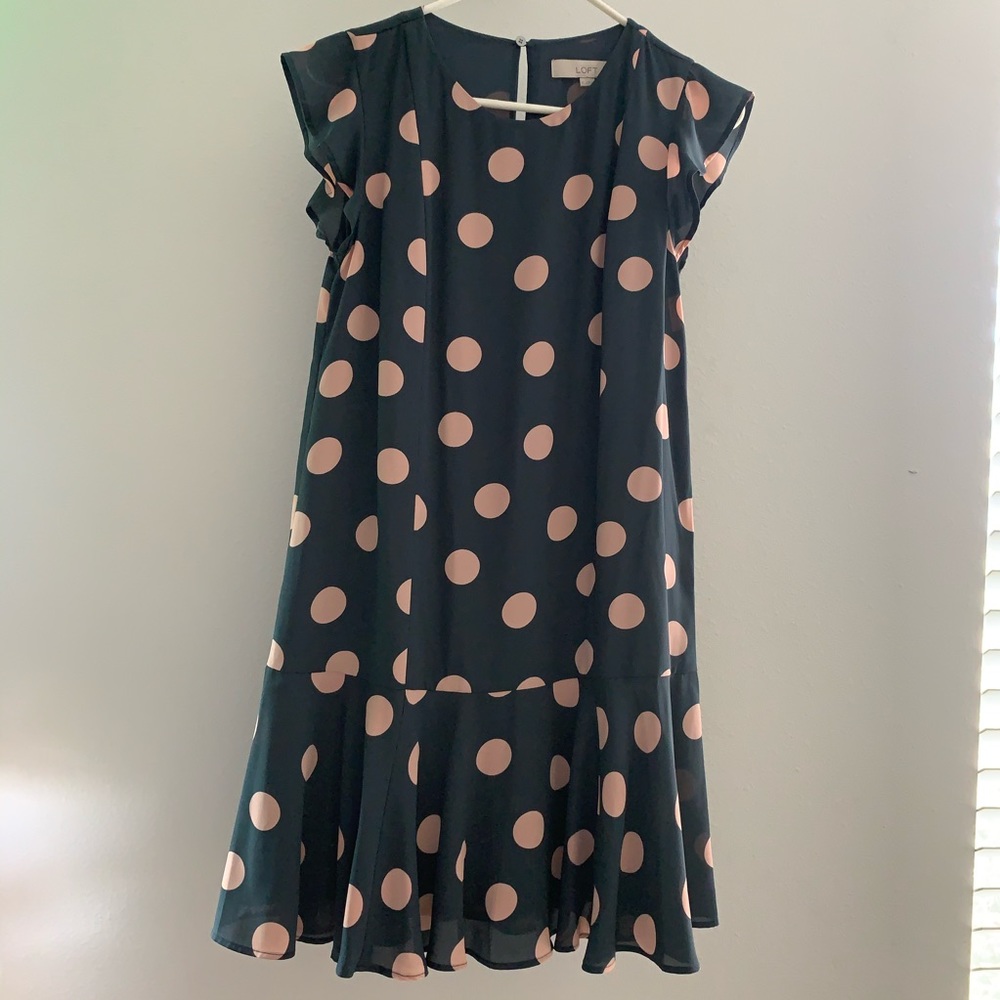 Loft polka dot dress